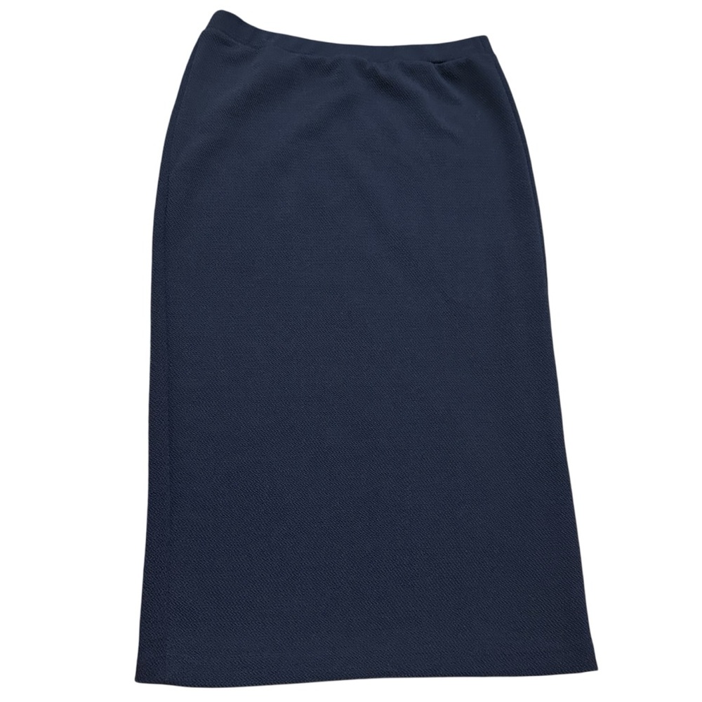 Philosophy Navy Blue Stretch Knit Pencil Skirt Size M - Picture 2 of 7